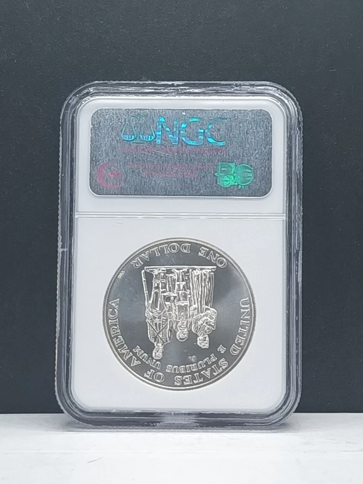 1998-S Black Patriots $1 Graded NGC MS 69 Commemorative Silver Dollar ~ FLASHY - Image 3 of 4