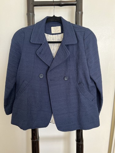 Zara Girls Soft Outerwear Coat Navy Blue Size 13/14