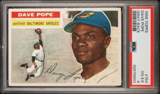 1956 Topps Baseball Dave Pope PSA 4 VG-EX Baltimore Orioles Gray Back Card #154