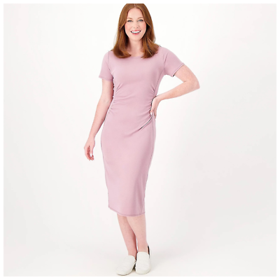 t shirt dress with ruching Ruched Cotton T-Shirt Dress Black / L