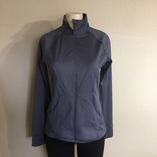 SKORA Full Zip Jacket Top Womens Medium Grey Long Sleeve Athleisure Running Yoga