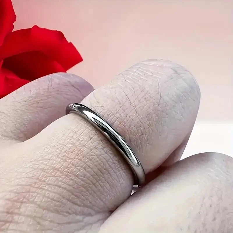 TITAN *** Schlichter Ring Vorsteckring Beisteckring Bandring 2 mm - Bild 3 von 4