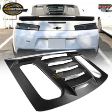 Fits 16-24 Chevy Camaro IKON Style Rear Window Louver Cover Sun Shade Vent ABS