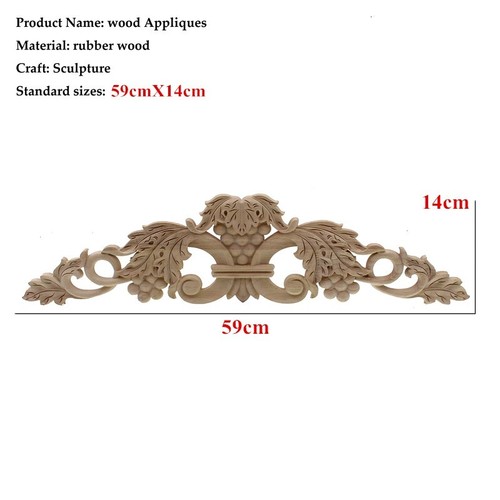 Woodcarving Furniture Vintage Home Decor Garden Decoration Solid Flower Applique - Picture 21 of 48
