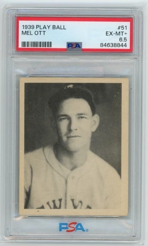 1939 Play Ball #51 Mel Ott New York Giants HOF PSA 6.5 EX-MT+