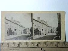 Wigton England West Street Scene Stereoview Antique c1860 Y18759