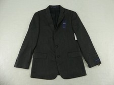 Stafford Sport Coat Mens 42 Reg Classic Fit Grey Herringbone Wool Blend