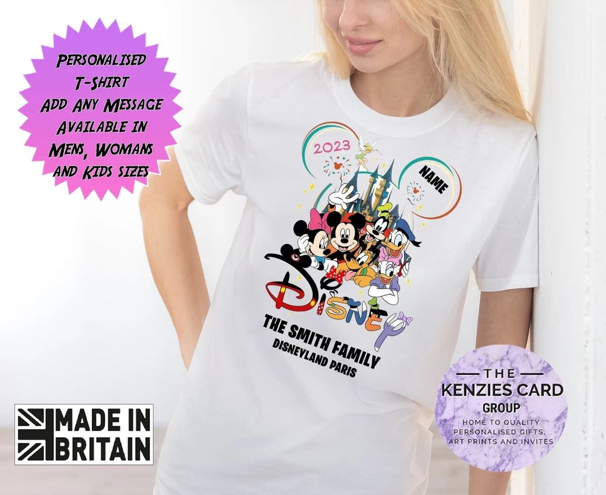 Personalised Disneyland 2024 T Shirts Matching Family First Disney Trip V3