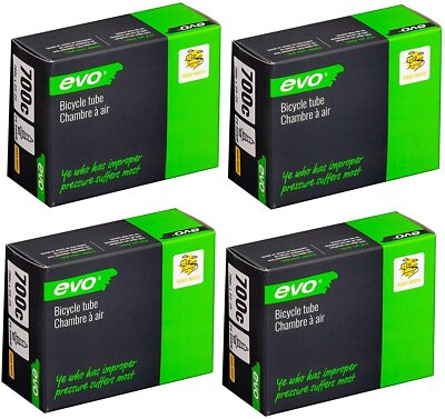 #ad 4 PACK EVO Performance Bike Tubes 700c X 23 25mm 60mm Presta Valve $22.95