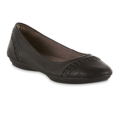 Thom McAn Women's Wink Black Ballet Flat Shoes Size 5-8.5 Wide Width