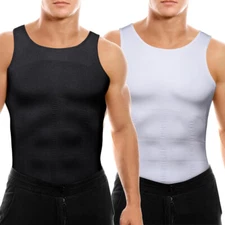 Men Slimming Body Shaper Chest Tummy Compression Shirt Fajas hombre Shapewear