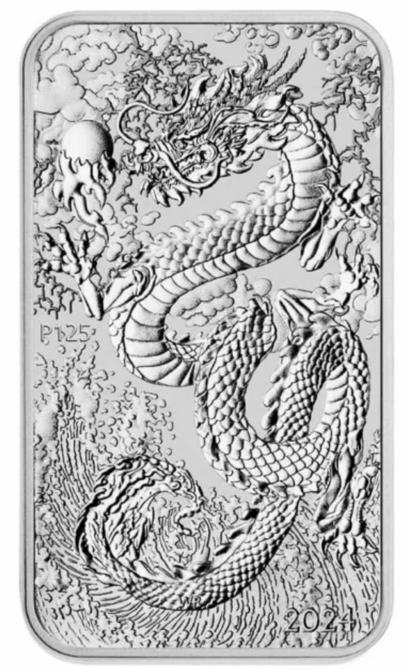 2024 Perth Mint Dragon 1oz Silver Rectangular Bullion Coin (Capsuled) 🇦🇺🐉 - image 3 of 4