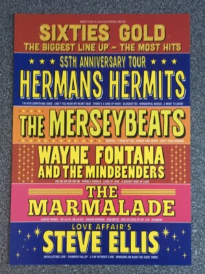 Sixites Gold A5 Promo Flyer UK Tour The Marmalade & Love Affair s Steve Ellis