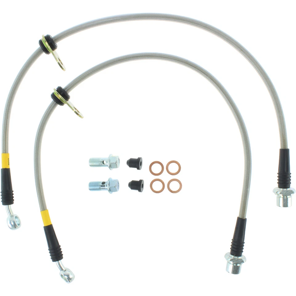 Línea de freno delantera trenzada de acero inoxidable StopTech 950.44014 para Toyota Tacoma 1995-04 Foto 2 de 2