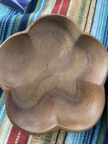 Two Monkey Pod Wood Bowls/trinket Dish. About 5inches. - Picture 2 of 5