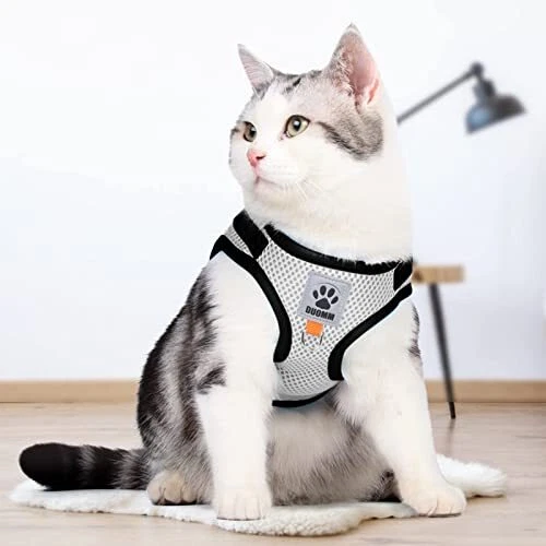 Arnes Gato Transpirable Arnes para Perro Pequeño, Ajustable Reflectante Arnés p - Imagen 5 de 8