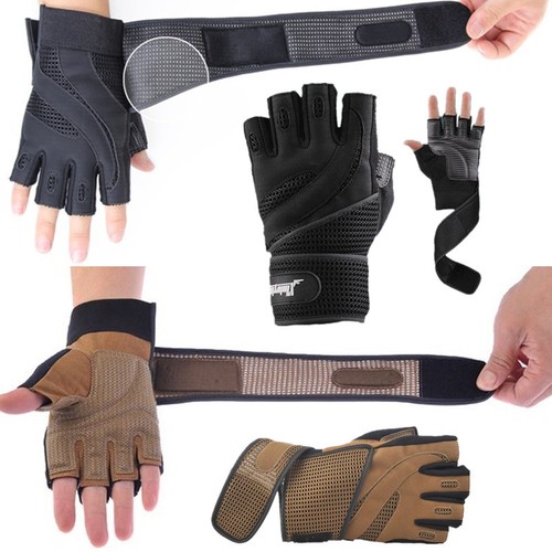 Gewichtheben Gym Training Bodybuilding Sport Fitness Handschuhe Handgelenkbandage Training - Bild 1 von 12