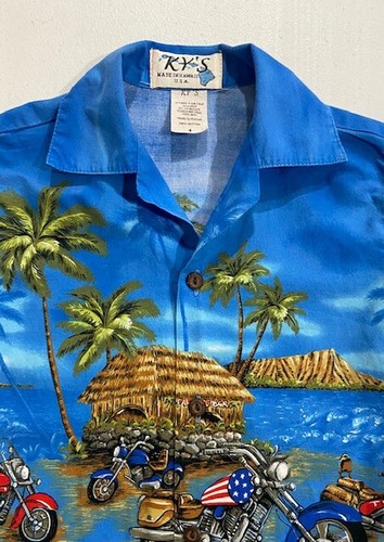 Youth Size 4 Hawaiian Shirt Sleeveless Button Front Collared Made in Hawaii - Picture 4 of 6