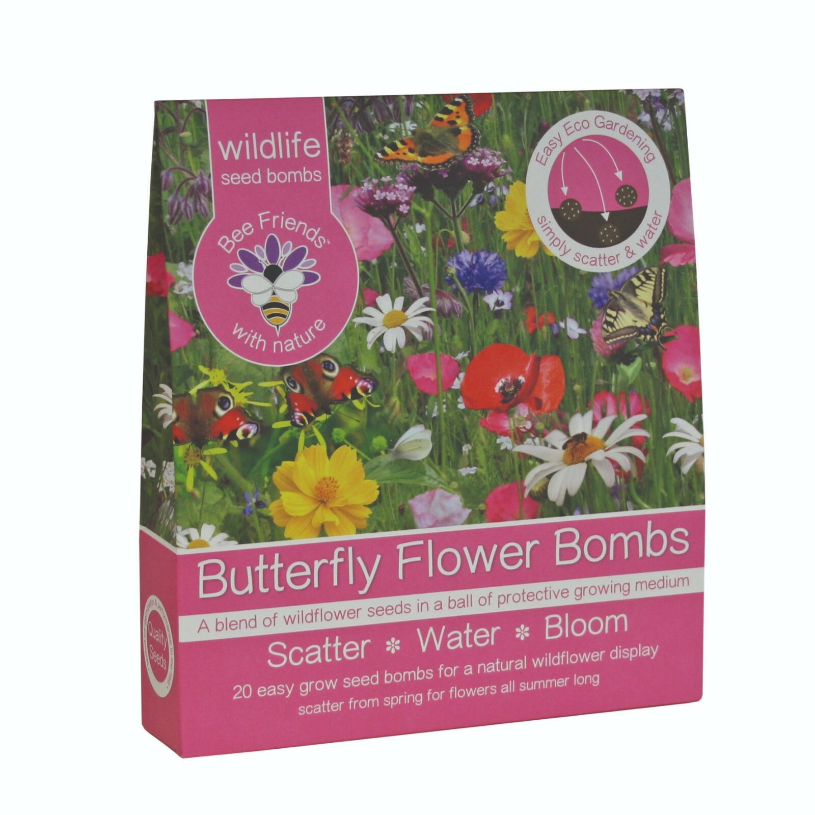 Butterfly Flower Bombs (20 Bombs per pack) Wild Flowers Garden Meadow Seeds
