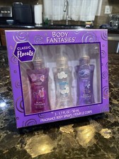 Body Fantasies Classic Florals Fragrance Body Spray 3 Piece  LOC RM G9-6 