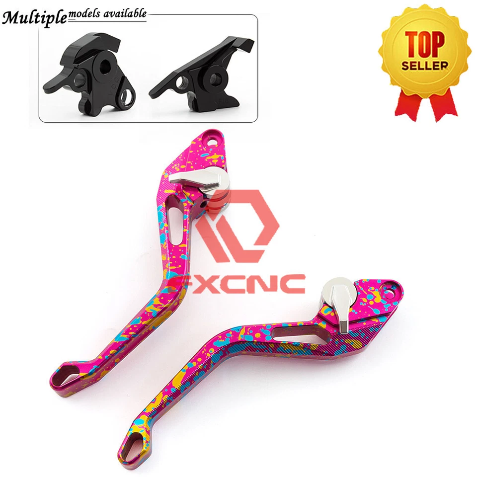 Palanca de embrague de freno de camuflaje corto rosa para G310GS G310R 2017-2018 CNC 3D Foto 3 de 4