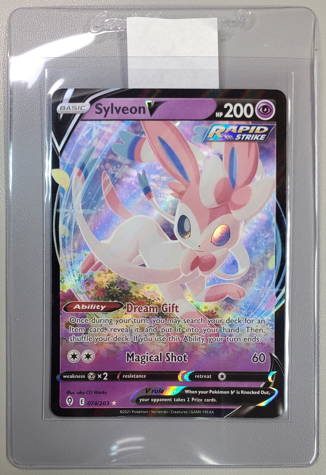 Sylveon V 74/203 Evolving Skies Rare Pokemon NM