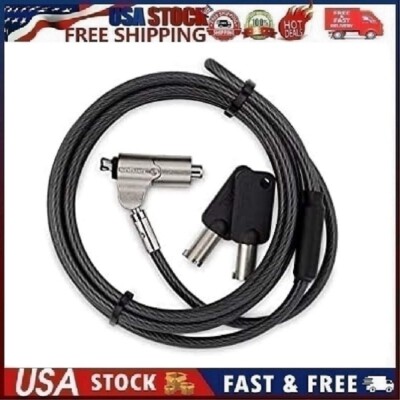Targus DEFCON Trapezoid Keyed Cable Lock for Laptop & Desktop Computer Security