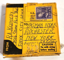 8mm Film Nov 1947 Labeled Jappers 5th Birthday Metal Reel Pamphlet Inside
