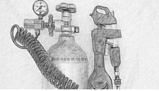 Argon Wine Adapter® w/ Regulator , 10ft coiled hose compatible with Coravin