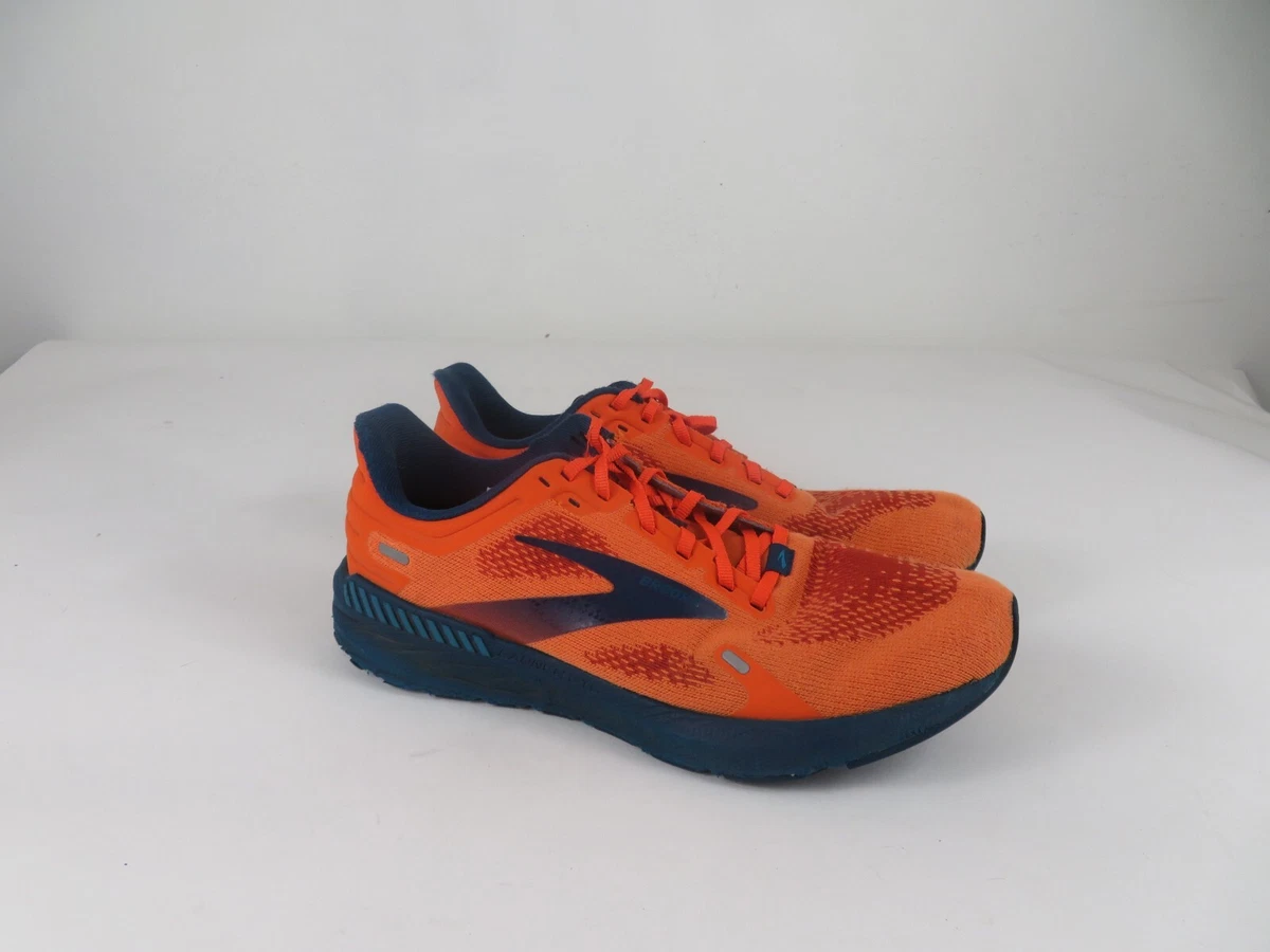 Brooks Launch GTS 9 Mens 10.5 D Shoe Orange Blue Running Walking Gym 1103871D854