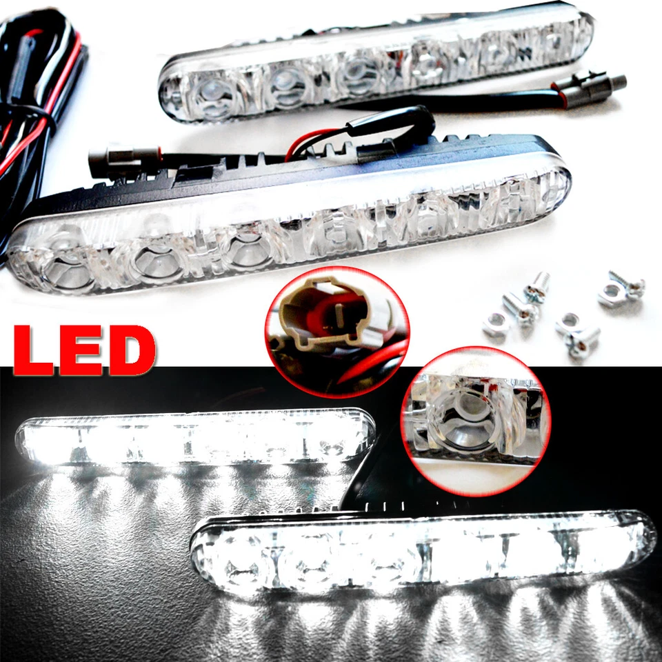 2x Luzes de circulação diurna LED brancas DRL para Volkswagen Jetta Taos Tiguan Atlas - Imagem 2 de 4
