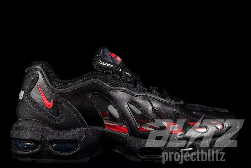NIKE AIR MAX 96 / NOIR SUPREME 2021 CV7652 002 NOIR/VITESSE ROUGE CLAIR