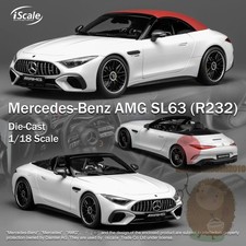 Iscale 1:18 Mercedes Benz AMG SL63（R232）Alloy Diecast Model Car White adult Gift