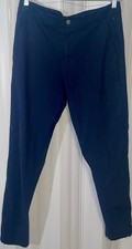 Lululemon Blue Warpstreme Chino Pant Pocket Zip SlimFit Mens  33x30 Spring Light