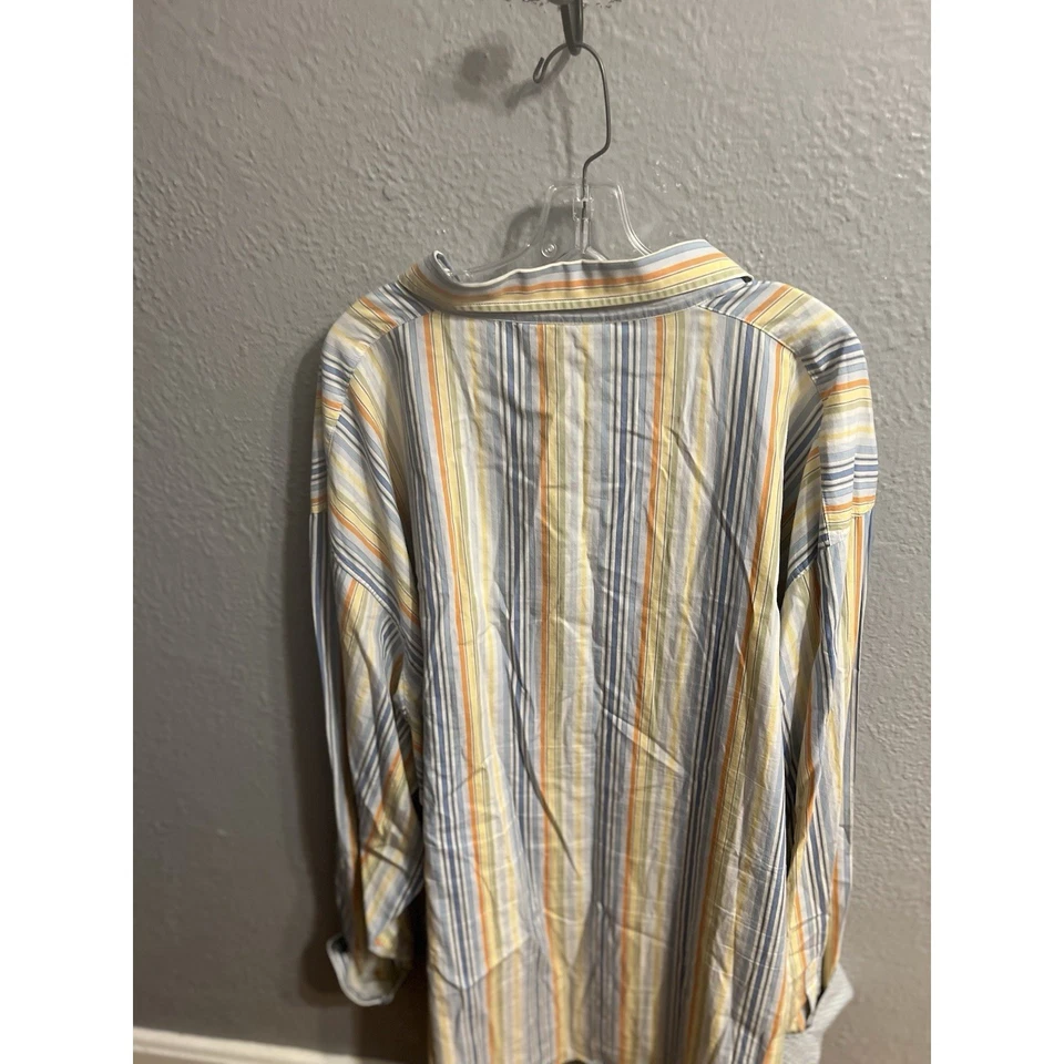 Camisa con botones NYNE manga larga a rayas talla 4XLT para hombre Foto 3 de 4