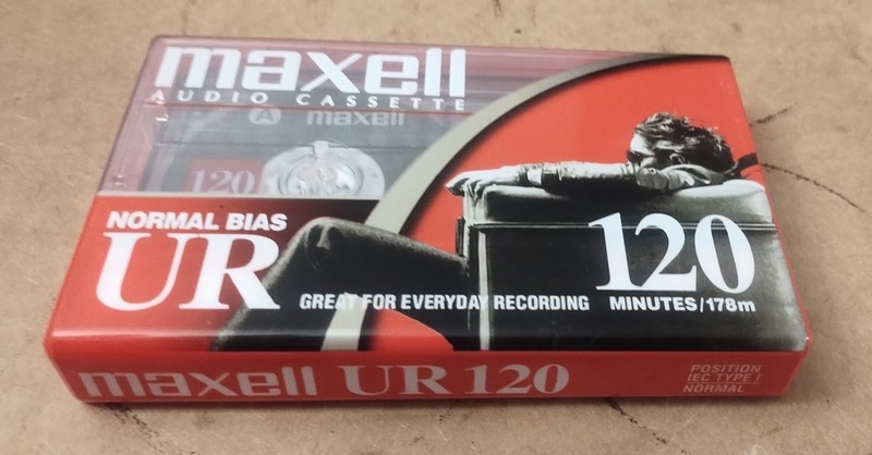 NEW Maxell UR120 120 Minutes Audio Cassette Tape Normal Bias Type I SEALED (B)