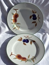 Vintage Royal Worcester ' Evesham Vale Dinner Plate 27cm Diameter Set Of 8