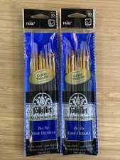 Lot Of 2 FolkArt Premium Assorted detail sizes Paint brushes 44278E