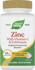 's Way Zinc Lozens with Vitin C  Echinacea, Zinc Supplements
