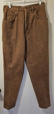 Women's Vintage Lands' End Brown 100 Cotton Jeans Size 10P USA Made NWT