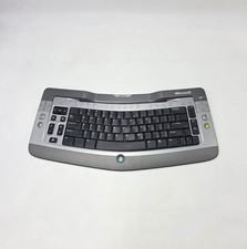 Microsoft Wireless Entertainment Keyboard 7000 Model 1073 Silver Tested  Works