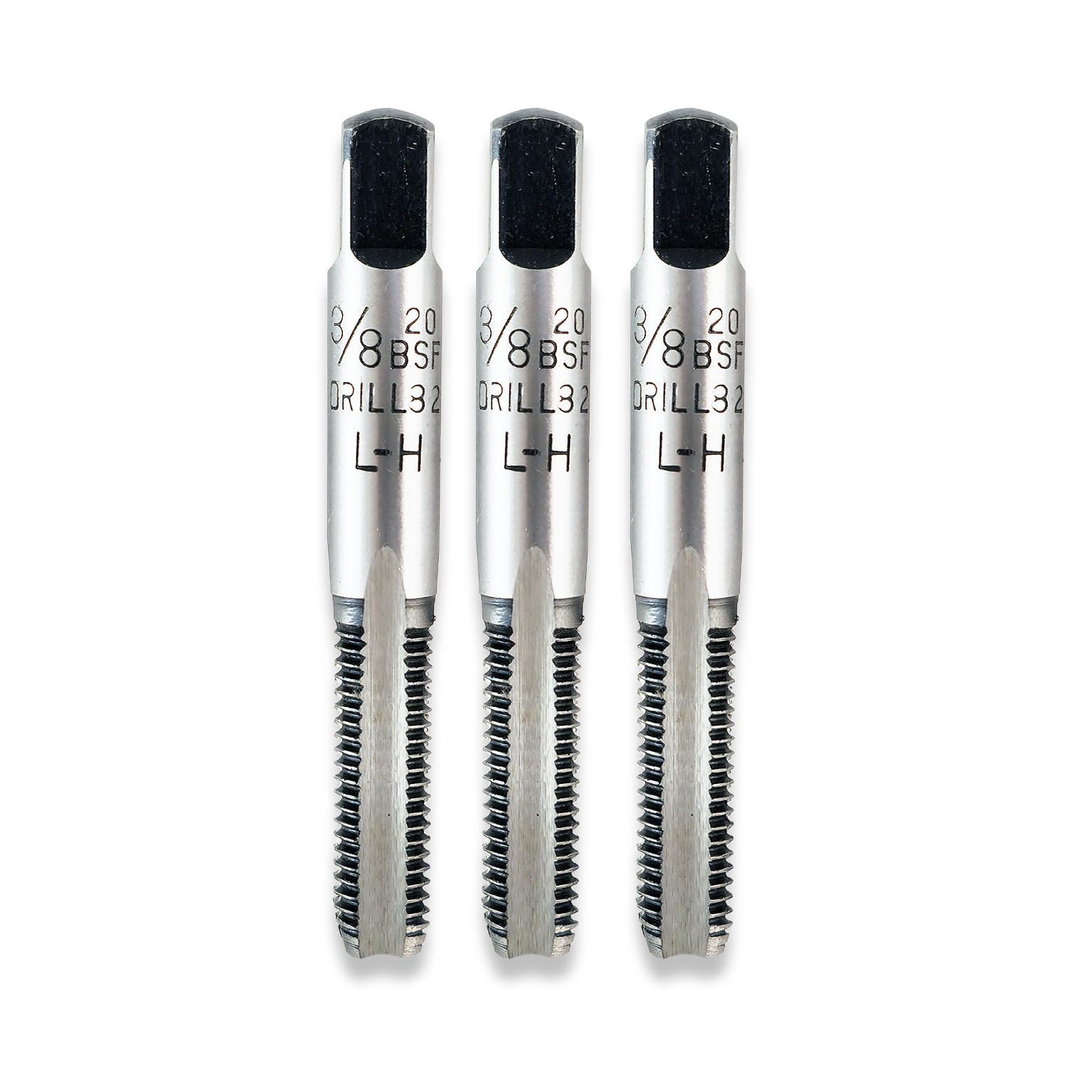 3/8″ x 20tpi TAPS SET BSF LEFT HAND THREAD FIRST SECOND PLUG TAP 3/8 BSF LH