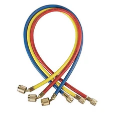 Yellow Jacket 22983 Manifold Hose Set, 36 In, Red, Yellow, Blue