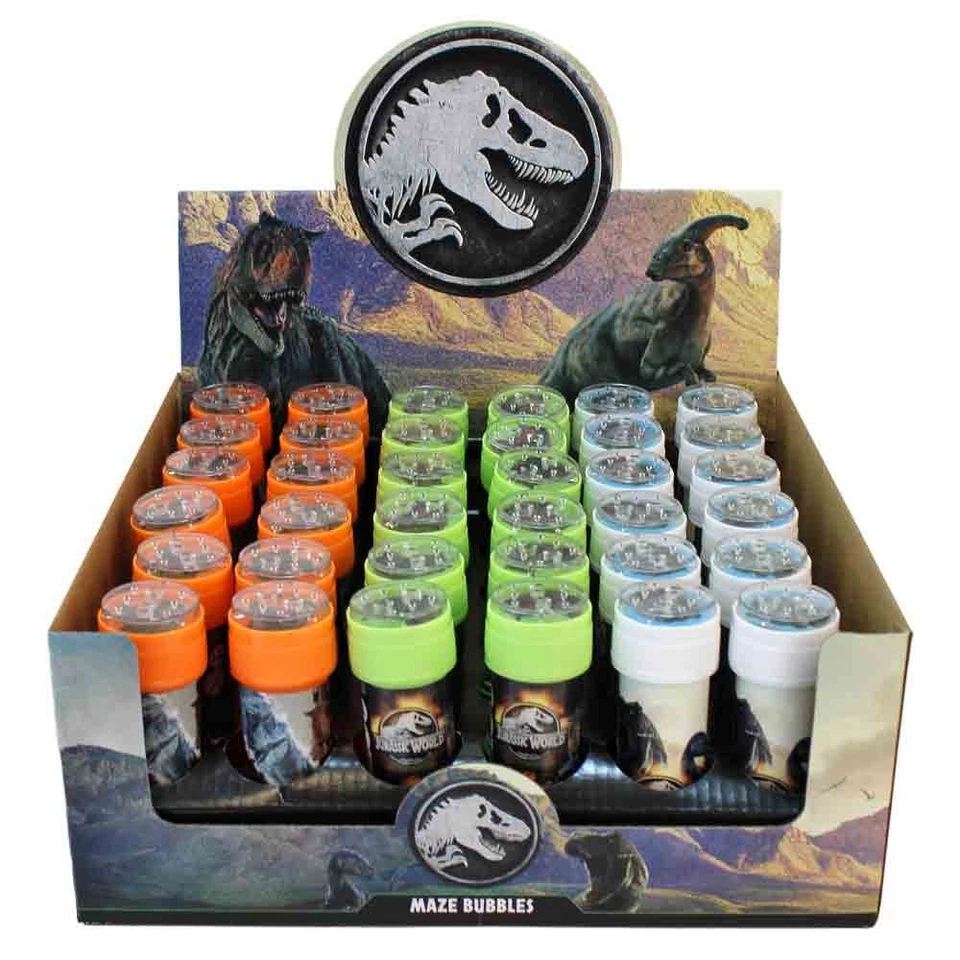 Jurassic World Seifenblasen im 32er Display - 60 ml Kinder Dino Seifenblasen