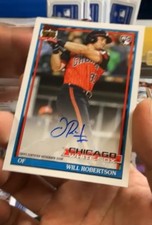 2026 Topps Series 1 Auto 1991 Will Robertson Chicago White Sox RC Rookie On Card