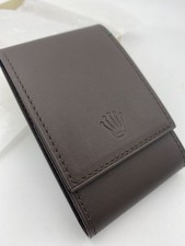 Authentic Rolex Brown Leather Watch Case Travel Pouch - New In Box