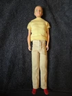 Vintage 1960s Blonde Flock Hair Ken Barbie Doll Straight Leg Japan Mattel