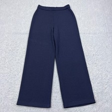 St. John Collection Pants Women's 2 Blue Wool Santana Knit Stretch Straight Leg