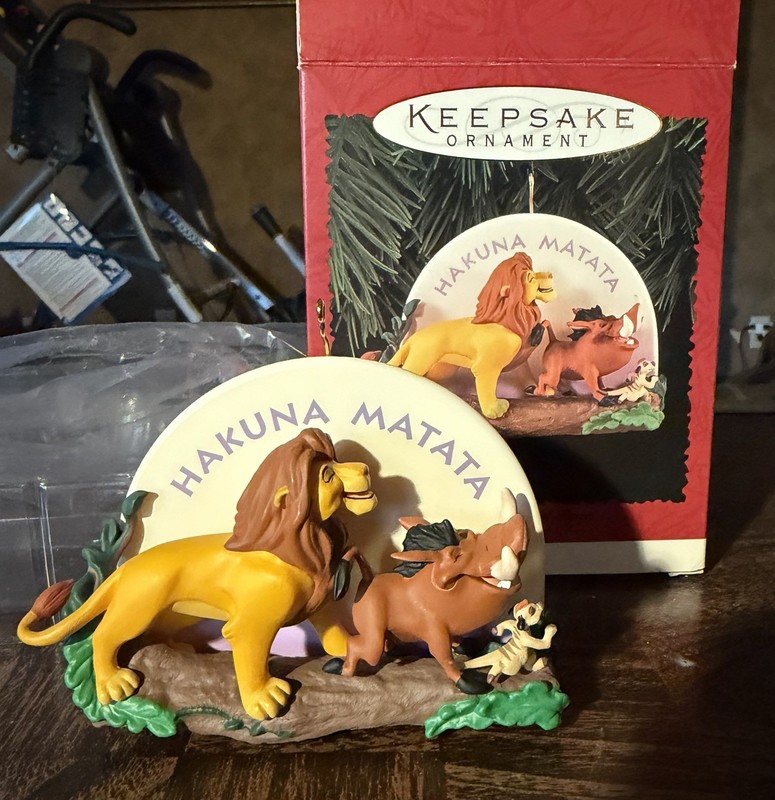 Lion King SIMBA PUMBAA & TIMON Hallmark Disney Christmas Ornament HAKUNA MATATA