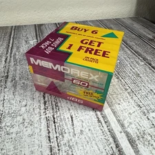 Memorex DBS 60 min 6 Pack Normal Bias Type I 120 EQ Blank Audio Cassette Tapes